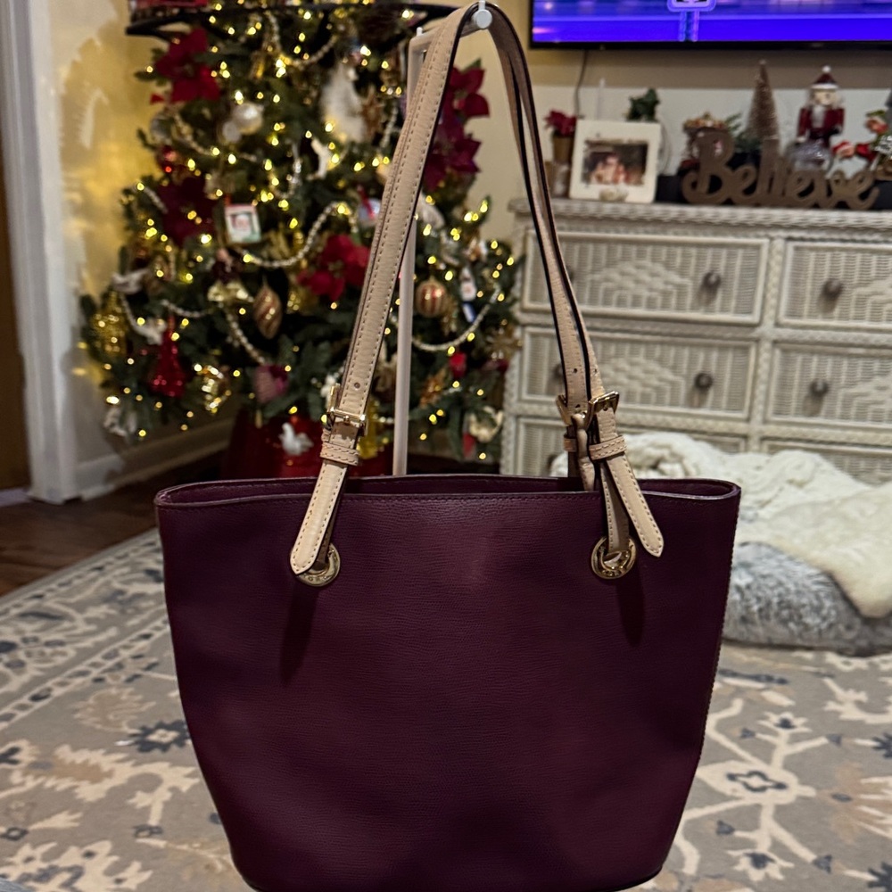 Elegant Burgundy Tote Bag